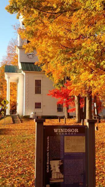 Town of Windsor in fall